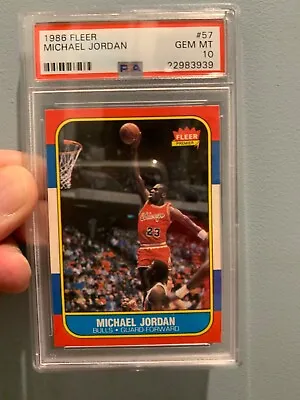 1986-87 Fleer - #57 Michael Jordan Rookie PSA Gem Mint 10 Real Deal… • $499999