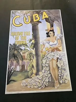 Vintage Poster: Cuba - Holiday Isle Of The Tropics (24 X 36 Inches) • $18.22