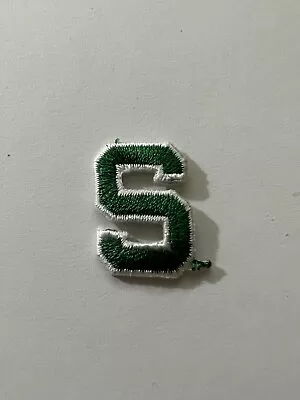 Small NCAA Michigan State Spartans Iron-On S Patch.MINT.Fast Same Day FREE Ship. • $4.49