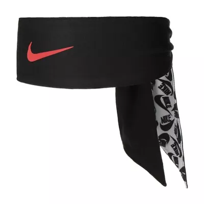 £19.99 • Buy Nike Dri Fit Pro Tennis Player Reversible Tie Up Headband Bandana Black / Red UK
