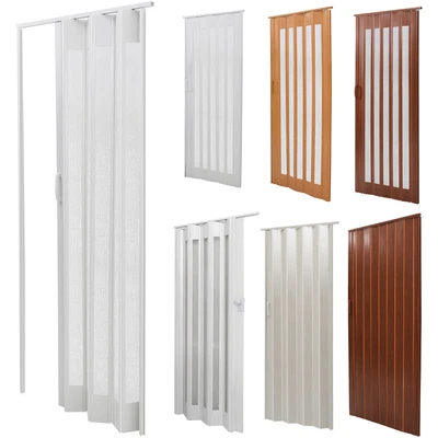 £55.95 • Buy PVC Plastic Folding Door Gloss Washable Door Sliding Panel Divider Magnetic Lock