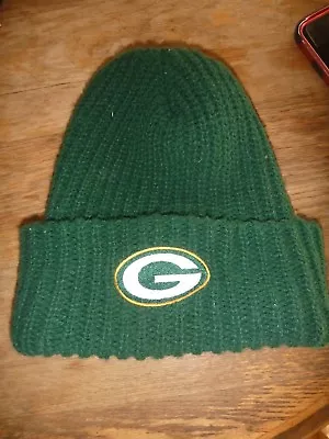 Vintage  Green Bay Packers NFL Football  Knit Beanie Winter Hat Cap Green • $15