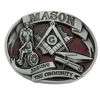 Mason Freemason Western Hip Hop Metal Belt Buckle For Men's Accessories Gift • £8.27