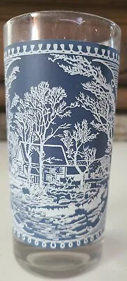 Vintage ~ Currier & Ives Old Grist Mill 5.5  Drinking Glass • $3.99