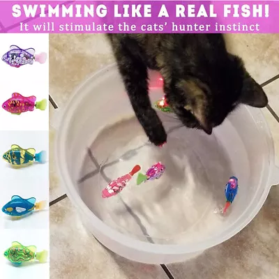 Cat Interactive Electric Fish Toy Water Cat Toy For Indoor Play Robot Fish Toys • £6.30