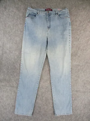 Gloria Vanderbilt Jeans Womens 16L LONG Blue Denim AMANDA Straight Retro 34x33 • $9.56