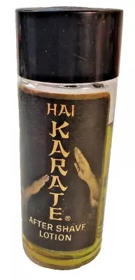 Original Vintage 1960's Hai Karate After Shave 4oz. Bottle 75% Full • $57.50