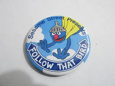 Vintage Promo Pinback Button #113-149 - Sesame Street - Super Grover • $12