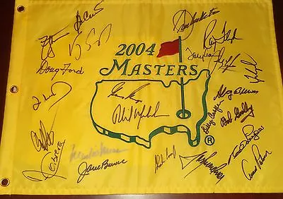 MASTERS CHAMPIONS Signed Auto 2004 Flag  COA! SEVE PALMER MICKELSON COA! • $2499.99