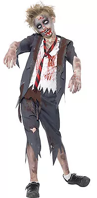 £16.34 • Buy Zombie Monster Scary School Boy Kids Childs Halloween Fancy Dress Costume 7-14