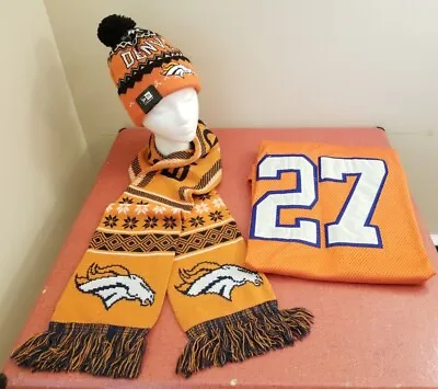 Denver Broncos NFL Orange Steve Atwater #27 Size 58 Jersey Winter Package • $124.99