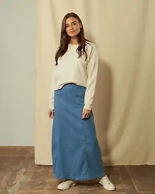 MATILDA Denim Maxi Skirt - Pale Wash • £24.99