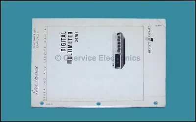 Hewlett Packard 626 3476B Multimeter Original Printed Service  Operating Manual • $23