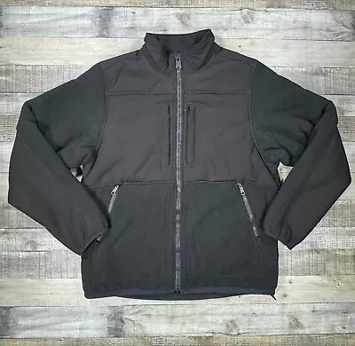 Duluth Jacket Mens Medium Black Fleece Sherpa Lined Outdoor Casual Full Zip • $39.95