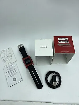 Pebble Classic Red Plastic Case Black Classic Buckle - (301RD) N2 • $36