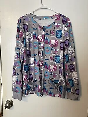 Medical Scrub Jacket Women’s Size 3XL Cat Design • $25