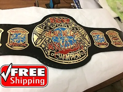 ECW WORLD Championship Replica Belt 2mm Brass - Adult Size Real Leather • $169.99