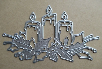 £3.99 • Buy Christmas Candles & Holly Metal Die Cutter