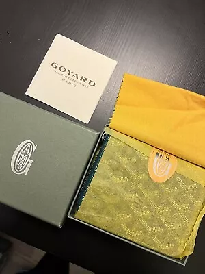 GOYARD Matignon Mini Coin Wallet Round Zip Green • $400