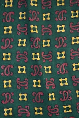 Vintage Green Ascot / Cravat With Paisley Pattern • £4.49