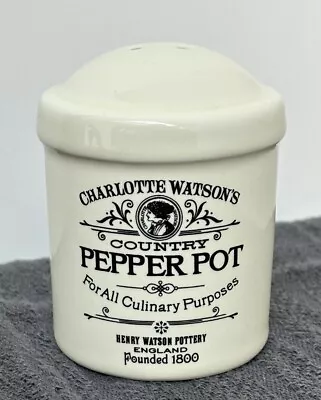 Charlotte Watson Country Pepper Pot By Henry Watson England-inc Stopper • £9.99