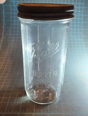 $24.50 • Buy Vtg Ball Refrigerator Freezer Glass Canning Jar W/ Ball Freezer Cap - GwJJ