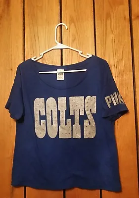 Womens Size XS Victoria's Secret PINK Indianapolis Colts Bling Shirt  • $15.99