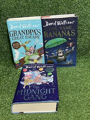 David Walliams Children's Book Bundle 3 Hardback Midnight Gang Code Name Grandpa • £8.99