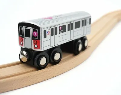 Munipals MP01-1107 Wooden Subway 7 Train  MTA NYC Flushing Local R188 • $24.95