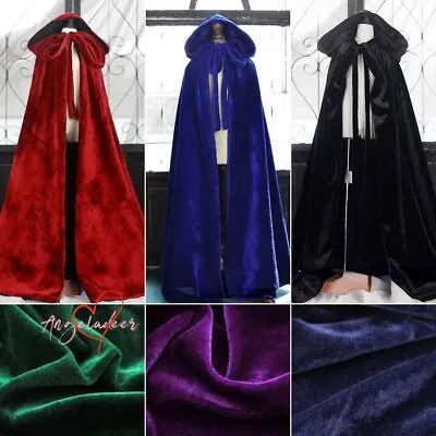 1/6 1/4 1/3 Uncle Outfit BJD Clothes Retro Velvet Hooded Long Cloak Cape 6Colors • $24.18