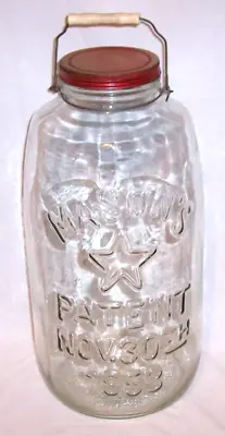 Vintage Large Mason's Patent Nov 30TH 1858 Star Eagle 5 Gallon Pickle Jar 18” • $199.99