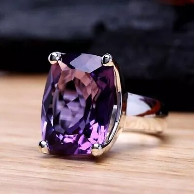 5.25 Ct Natural Oval Cut Alexandrite Engagement Unique 925 Sterling Silver Ring • $60