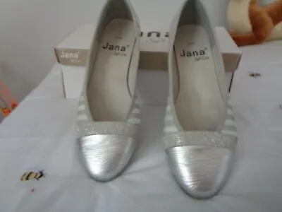 £12.50 • Buy Stunning Ladies Shoes By Jana Size 37 - Silver Combination - BNIB
