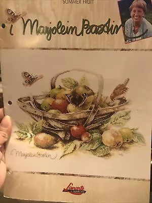 Marjolein Bastin Summer Fruit Lanarte 3169 Cross Stitch Color Pattern Leaflet • $15