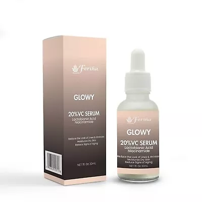 Glowy 20% Vitamin C Serum Lactobionic Acid Niacinamide Ferulic Acid Aloe. • $13