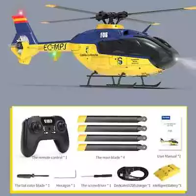 RC Helicopter 2.4Ghz 6CH Direct Drive Brushless Model With Lighting 1/36 Scale • $285