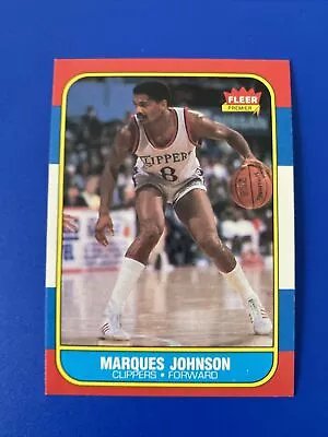 1986 Fleer #54 Marques Johnson Clippers NM • $9