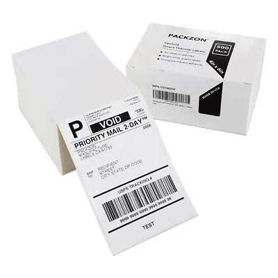  500 4x6 Fanfold Direct Thermal Shipping Labels For Zebra And Rollo Printers • $19.99