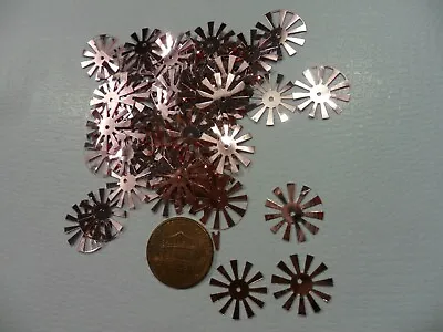 Vintage Pretty Pink Metallic Starburst Sequins - 50 Pcs. • $3.50