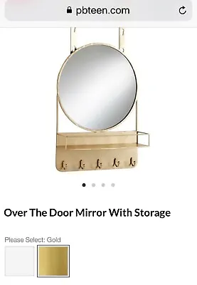 Gold Over The Door Mirror With Storage • $42
