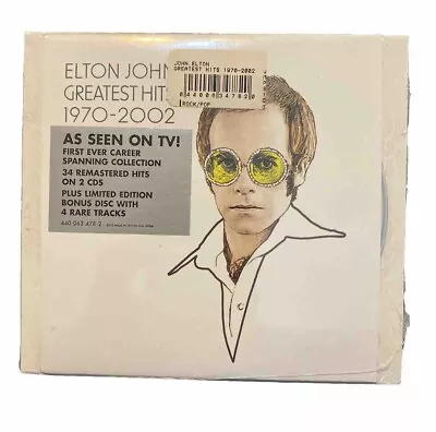 CD Elton John Greatest Hits 1970 - 2002 Brand New Factory Sealed 2 CD Set • $17.99