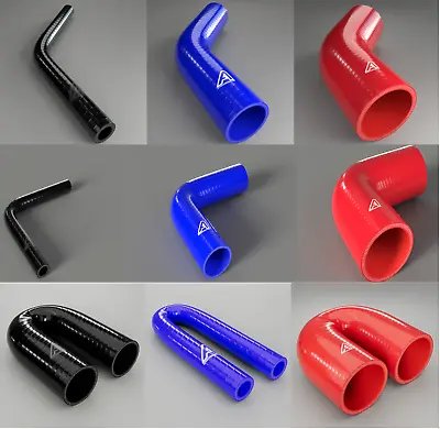 £6.50 • Buy 45 90 Or 180 Degree Silicone Elbow Hose Pipe Bend Turbo Water Intercooler