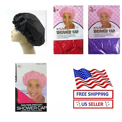 Lot Of 2--reusableextra Large Sizesolid Vinyl Shower Cap--lh1221 • $8.49