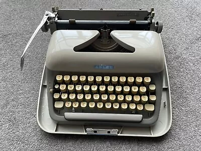 Vintage Adler Manual Portable Typewriter German Keyboard  QWERTY - With Case • £45