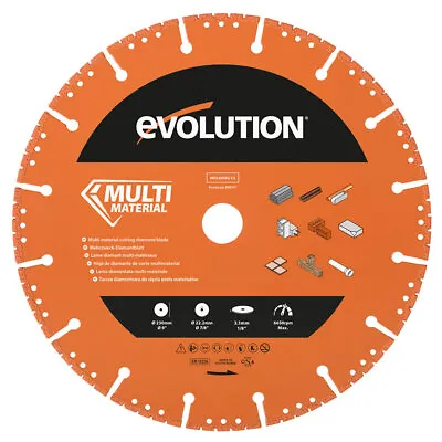 $75.99 • Buy Evolution 9 In., Segmented Edge, 7/8 In. Arbor, Multi-Purpose, Metal Cutting Di