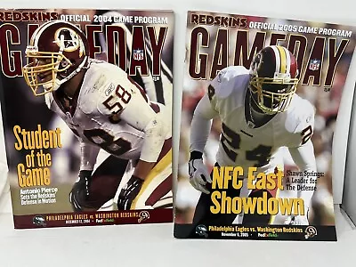 Washington Redskins Gameday Magazine Nfl  Lot Of 2 2004 2005 • $39.81