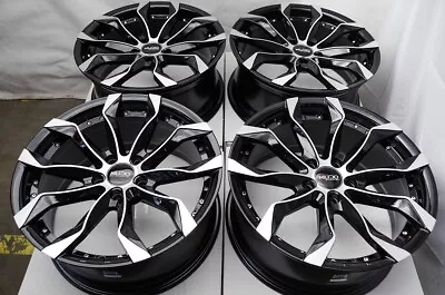 Kudo Racing Intimidate 18x8 5x114.3 5x4.5 +40mm Black W/Polish Face Wheels Rims • $889