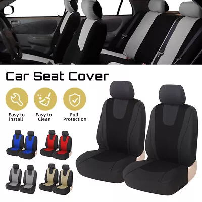 2pcs Car Front Seat Cloth Covers Set Universal Fit Cushion Protector For Car SUV • $23.89