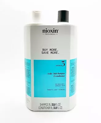 Nioxin System 3 Cleanser & Scalp Therapy Conditioner Duo 33.8 Oz • $44.72