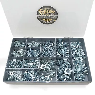 £11.33 • Buy 240 Assorted Piece Zinc M3 M5 M6 M8 M10 M12 Tee Nuts Drive In Captive T Nut Kit